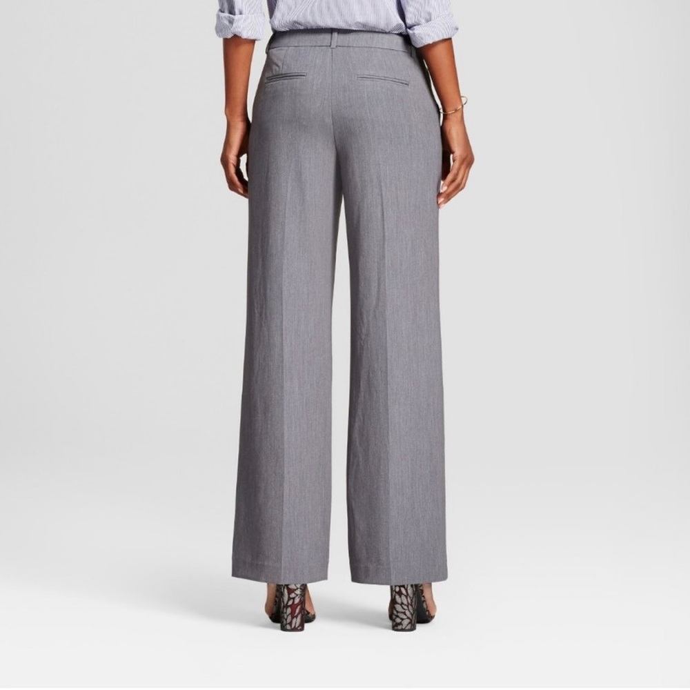 ➕A New Day. High Rise Twill Wide Leg Pant. Color: Grey. Size: Plus